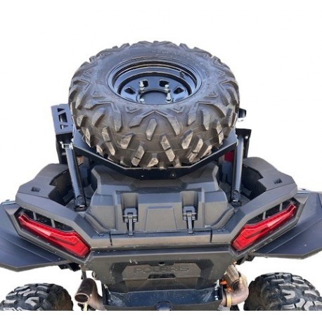 SUPPORT ROUE DE SECOURS EN ACIER LAQUE NOIR SUR VERIN - POLARIS RZR 1000 XP SPORT 2024-2026