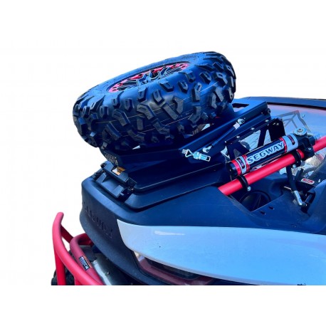 SUPPORT DE ROUE DE SECOURS EN ACIER LAQUE NOIR - SEGWAY VILLAIN SX10X 2022-2026